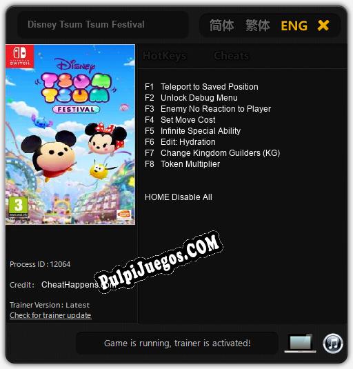 Disney Tsum Tsum Festival: Cheats, Trainer +8 [CheatHappens.com]