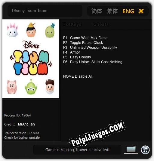 Disney Tsum Tsum: Cheats, Trainer +6 [MrAntiFan]