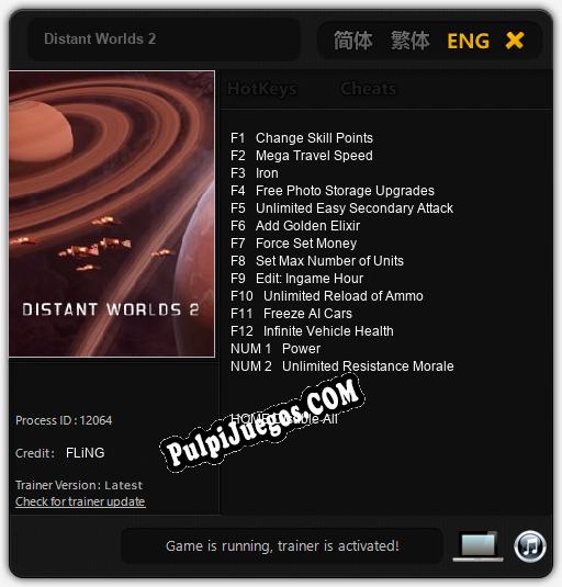 Distant Worlds 2: Treinador (V1.0.27)