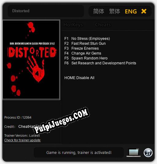 Distorted: Treinador (V1.0.73)