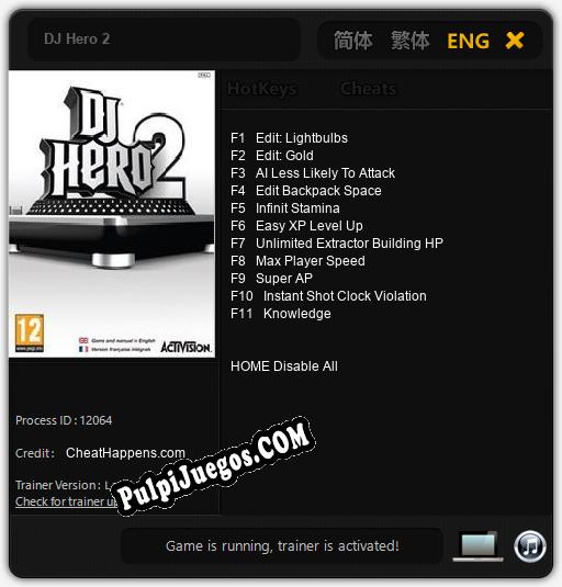 DJ Hero 2: Cheats, Trainer +11 [CheatHappens.com]