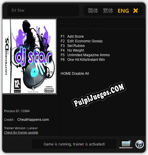 Entrenador liberado a DJ Star [v1.0.7]