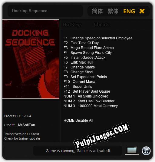 Docking Sequence: Cheats, Trainer +15 [MrAntiFan]