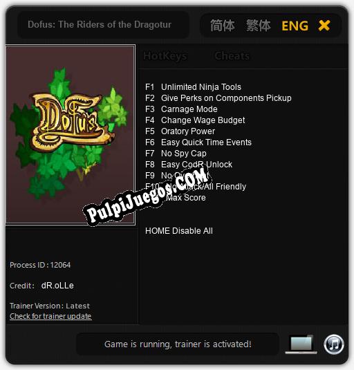 Dofus: The Riders of the Dragoturkey: Treinador (V1.0.60)