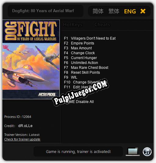 Entrenador liberado a Dogfight: 80 Years of Aerial Warfare [v1.0.9]