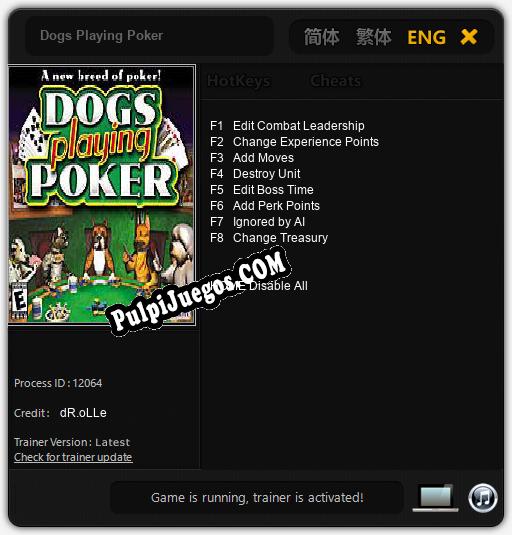 Dogs Playing Poker: Cheats, Trainer +8 [dR.oLLe]