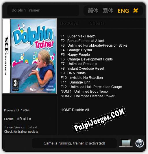 Entrenador liberado a Dolphin Trainer [v1.0.9]