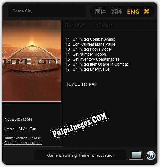 Entrenador liberado a Dome City [v1.0.9]