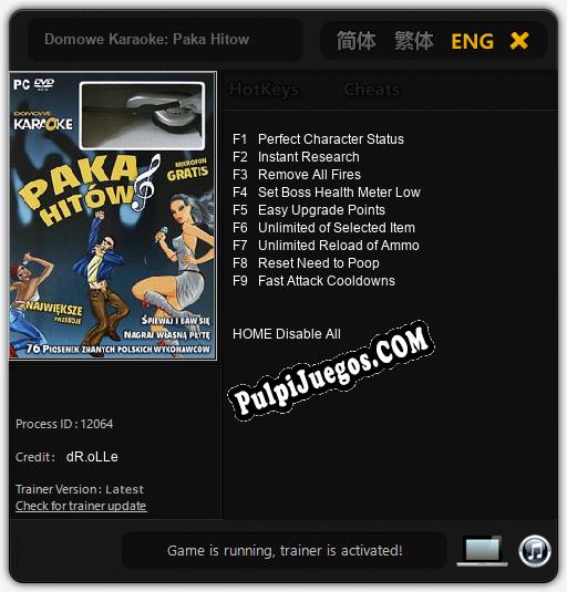 Entrenador liberado a Domowe Karaoke: Paka Hitow [v1.0.4]