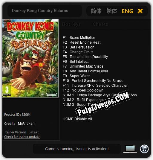 Donkey Kong Country Returns: Cheats, Trainer +15 [MrAntiFan]