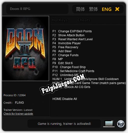 Entrenador liberado a Doom II RPG [v1.0.7]