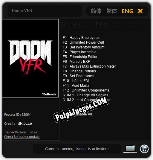 Doom VFR: Cheats, Trainer +14 [dR.oLLe]