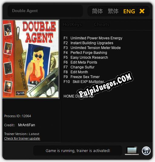 Double Agent: Treinador (V1.0.41)