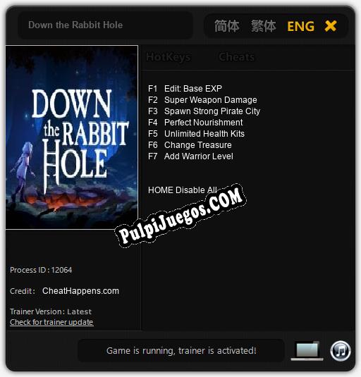 Entrenador liberado a Down the Rabbit Hole [v1.0.5]