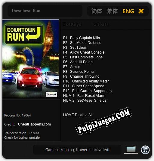 Downtown Run: Cheats, Trainer +14 [CheatHappens.com]