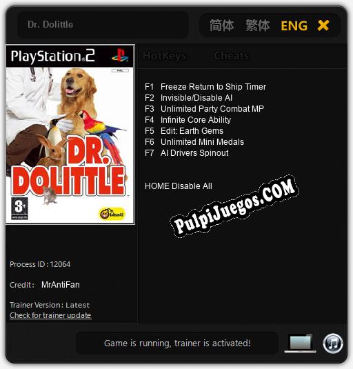 Dr. Dolittle: Treinador (V1.0.98)