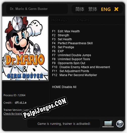 Dr. Mario & Germ Buster: Cheats, Trainer +12 [dR.oLLe]