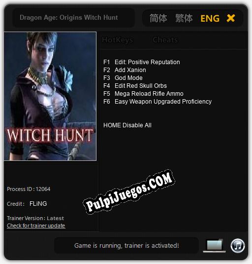 Dragon Age: Origins Witch Hunt: Cheats, Trainer +6 [FLiNG]