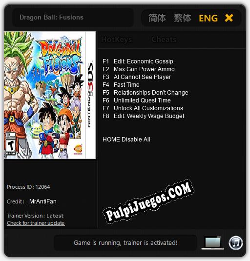 Entrenador liberado a Dragon Ball: Fusions [v1.0.7]