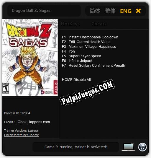 Entrenador liberado a Dragon Ball Z: Sagas [v1.0.6]