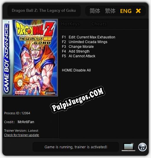 Dragon Ball Z: The Legacy of Goku: Trainer +5 [v1.8]