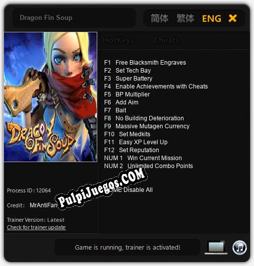 Dragon Fin Soup: Cheats, Trainer +14 [MrAntiFan]