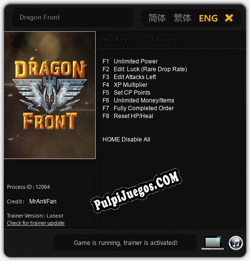 Dragon Front: Cheats, Trainer +8 [MrAntiFan]