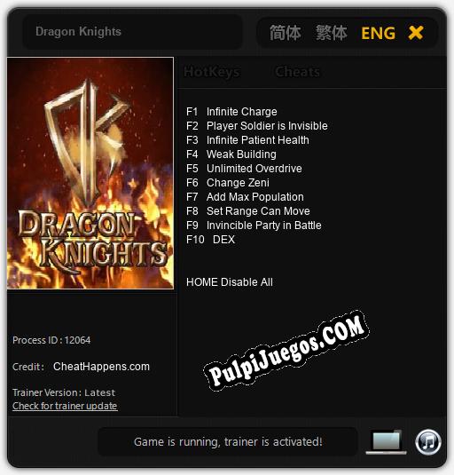 Dragon Knights: Treinador (V1.0.18)