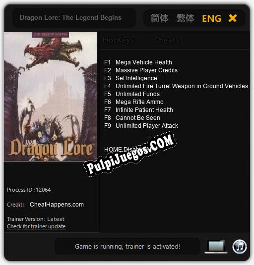 Dragon Lore: The Legend Begins: Cheats, Trainer +9 [CheatHappens.com]