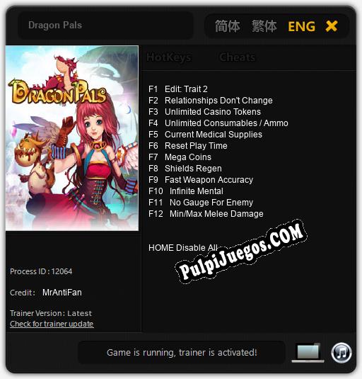 Entrenador liberado a Dragon Pals [v1.0.9]