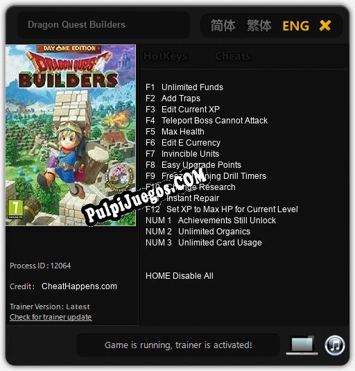 Dragon Quest Builders: Treinador (V1.0.54)