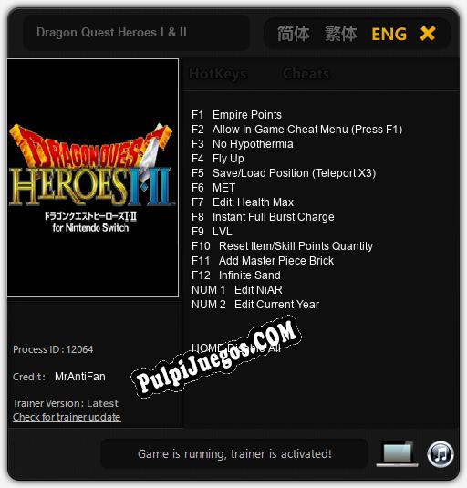 Dragon Quest Heroes I & II: Trainer +14 [v1.7]