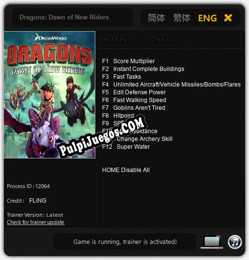 Dragons: Dawn of New Riders: Treinador (V1.0.76)