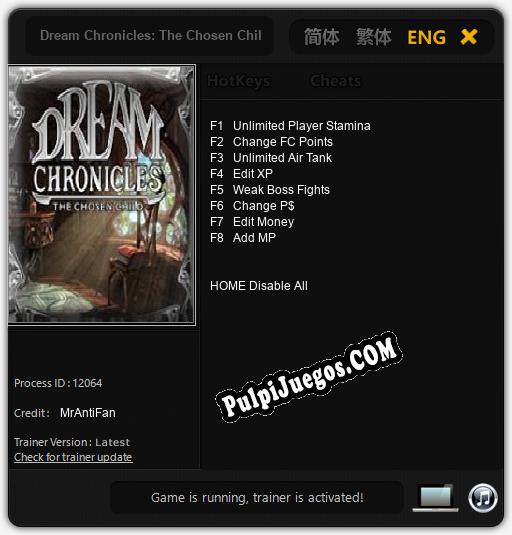 Dream Chronicles: The Chosen Child: Treinador (V1.0.75)