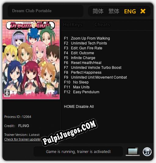 Dream Club Portable: Trainer +12 [v1.5]