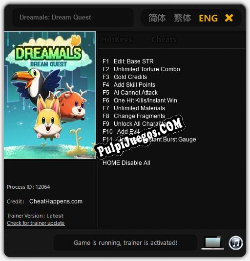 Dreamals: Dream Quest: Trainer +11 [v1.7]