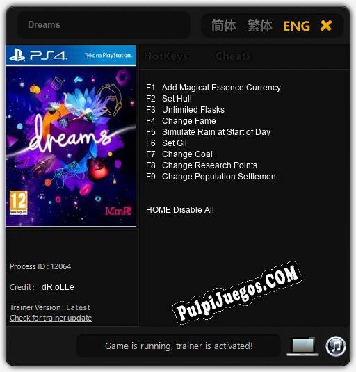 Entrenador liberado a Dreams [v1.0.3]