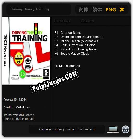 Driving Theory Training: Cheats, Trainer +6 [MrAntiFan]