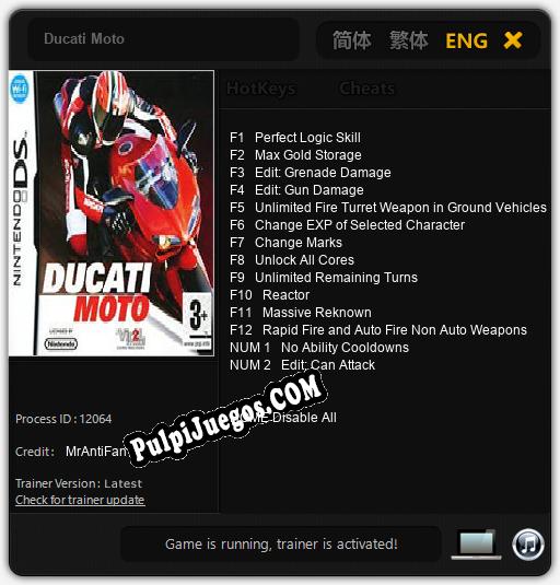 Entrenador liberado a Ducati Moto [v1.0.7]