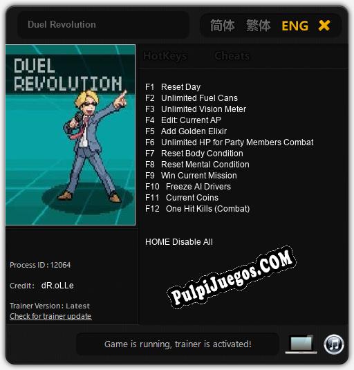 Duel Revolution: Cheats, Trainer +12 [dR.oLLe]