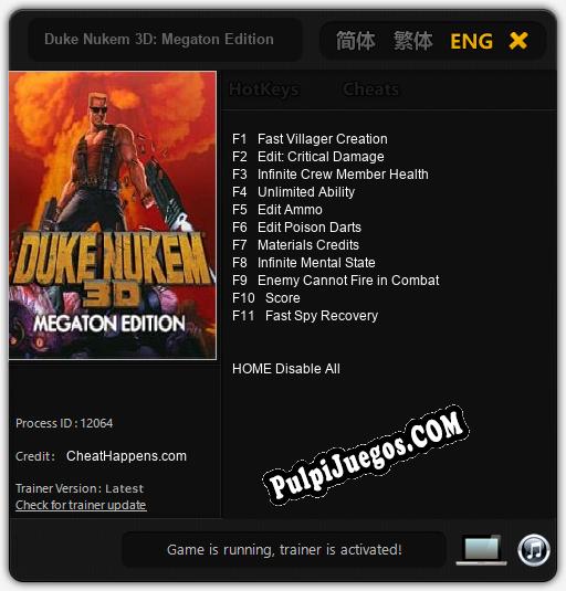 Duke Nukem 3D: Megaton Edition: Treinador (V1.0.61)
