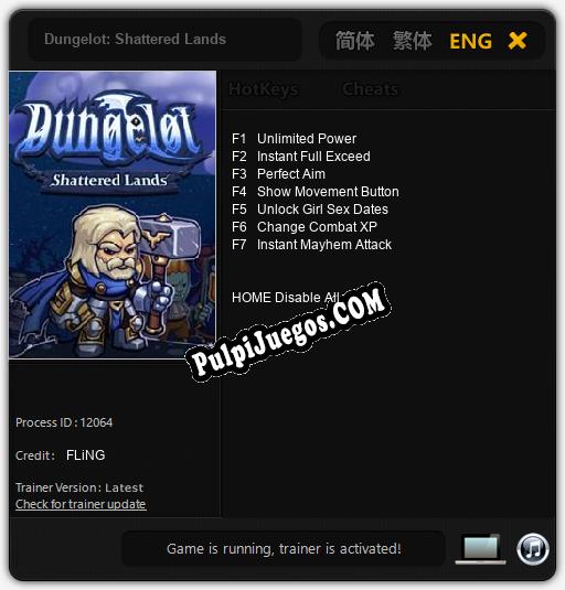 Dungelot: Shattered Lands: Treinador (V1.0.49)