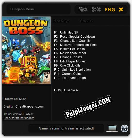 Dungeon Boss: Cheats, Trainer +12 [CheatHappens.com]