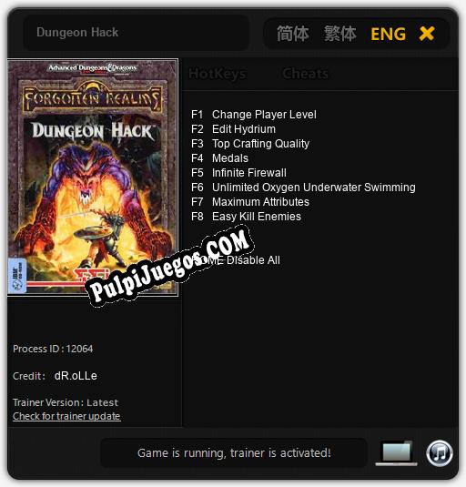 Dungeon Hack: Cheats, Trainer +8 [dR.oLLe]