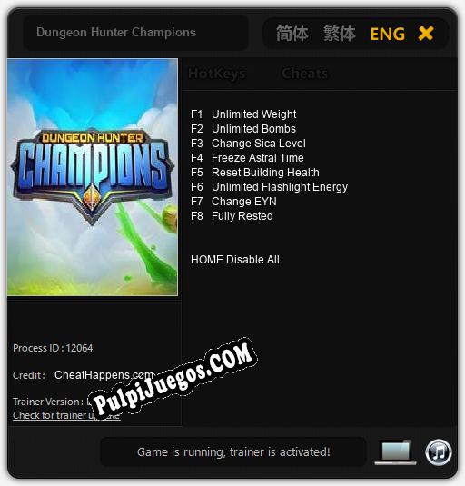 Dungeon Hunter Champions: Trainer +8 [v1.4]