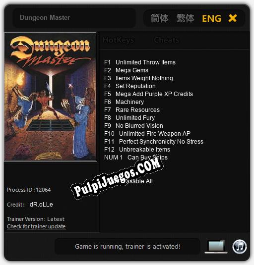 Entrenador liberado a Dungeon Master [v1.0.5]