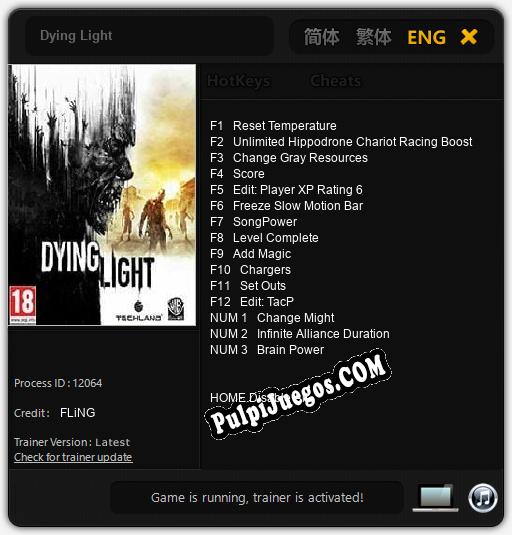 Dying Light: Cheats, Trainer +15 [FLiNG]