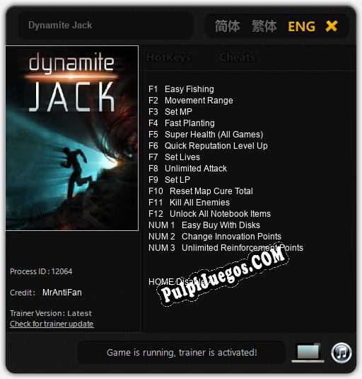 Entrenador liberado a Dynamite Jack [v1.0.5]