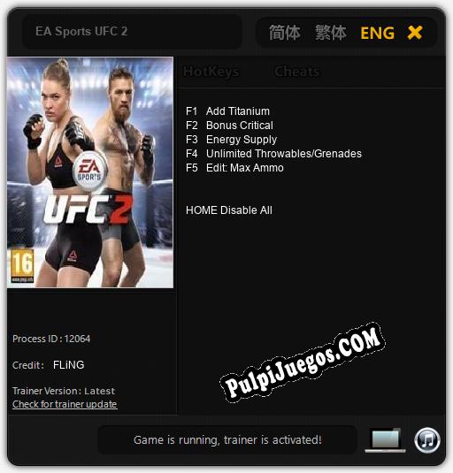 EA Sports UFC 2: Cheats, Trainer +5 [FLiNG]