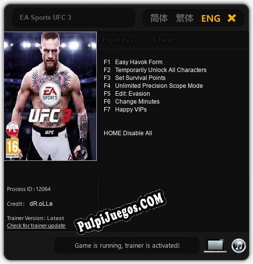 EA Sports UFC 3: Cheats, Trainer +7 [dR.oLLe]